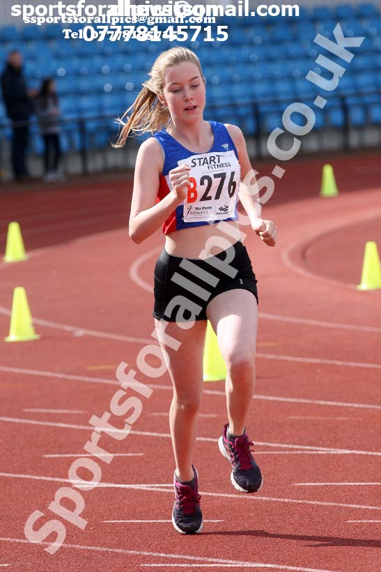 Girls under-15s 3 stage relay, Northern Senior 6 and 4 and Junior Stage Road Relays, SportsCity, Manchester. Photo:  David T. Hewitson/Sports for All Pics